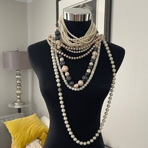 Lot of 9 Vintage Pearl Necklaces